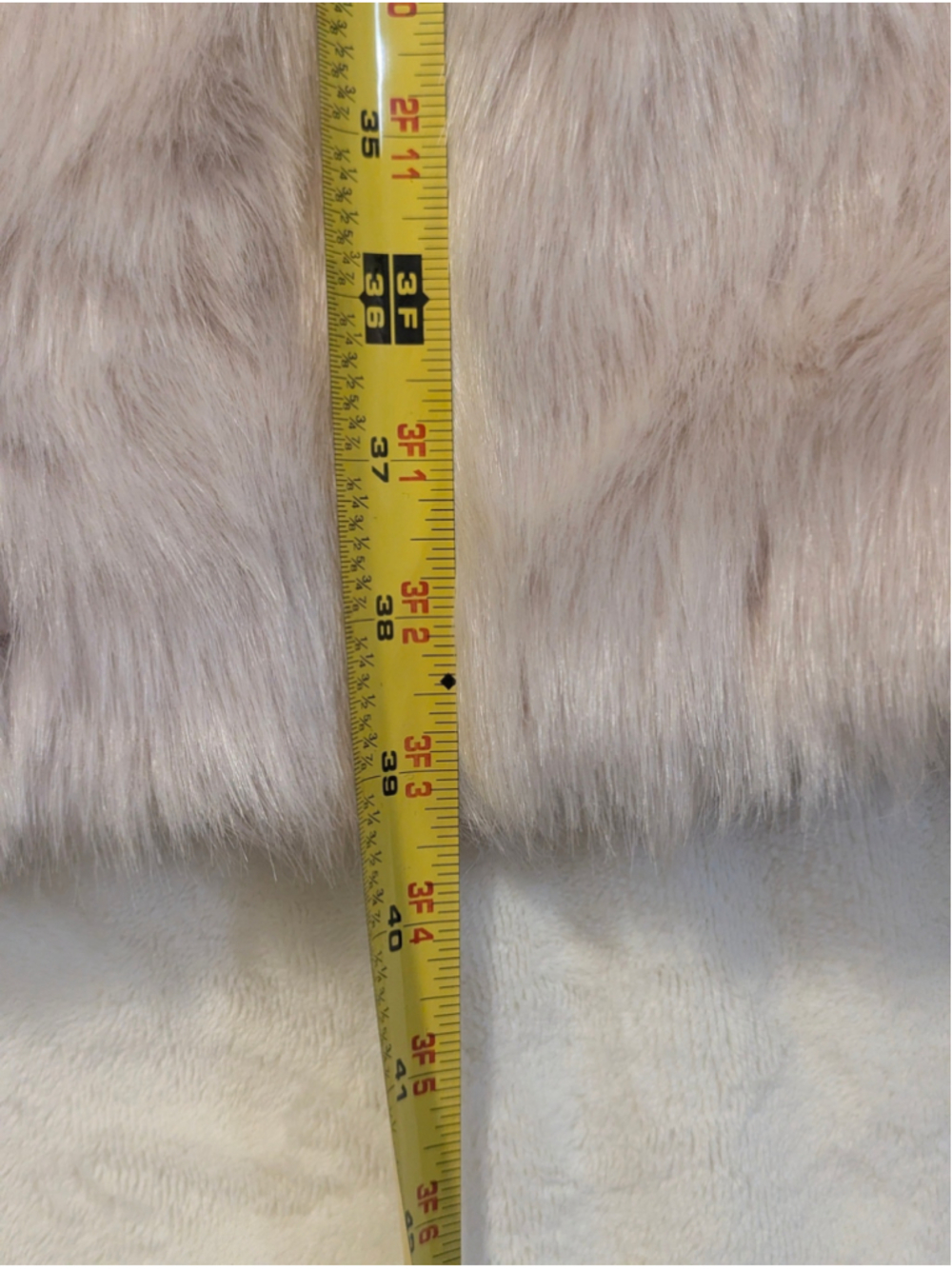 Forever 21 Faux Fur Hooded Coat Blush Pink Large - Picture 9 of 15
